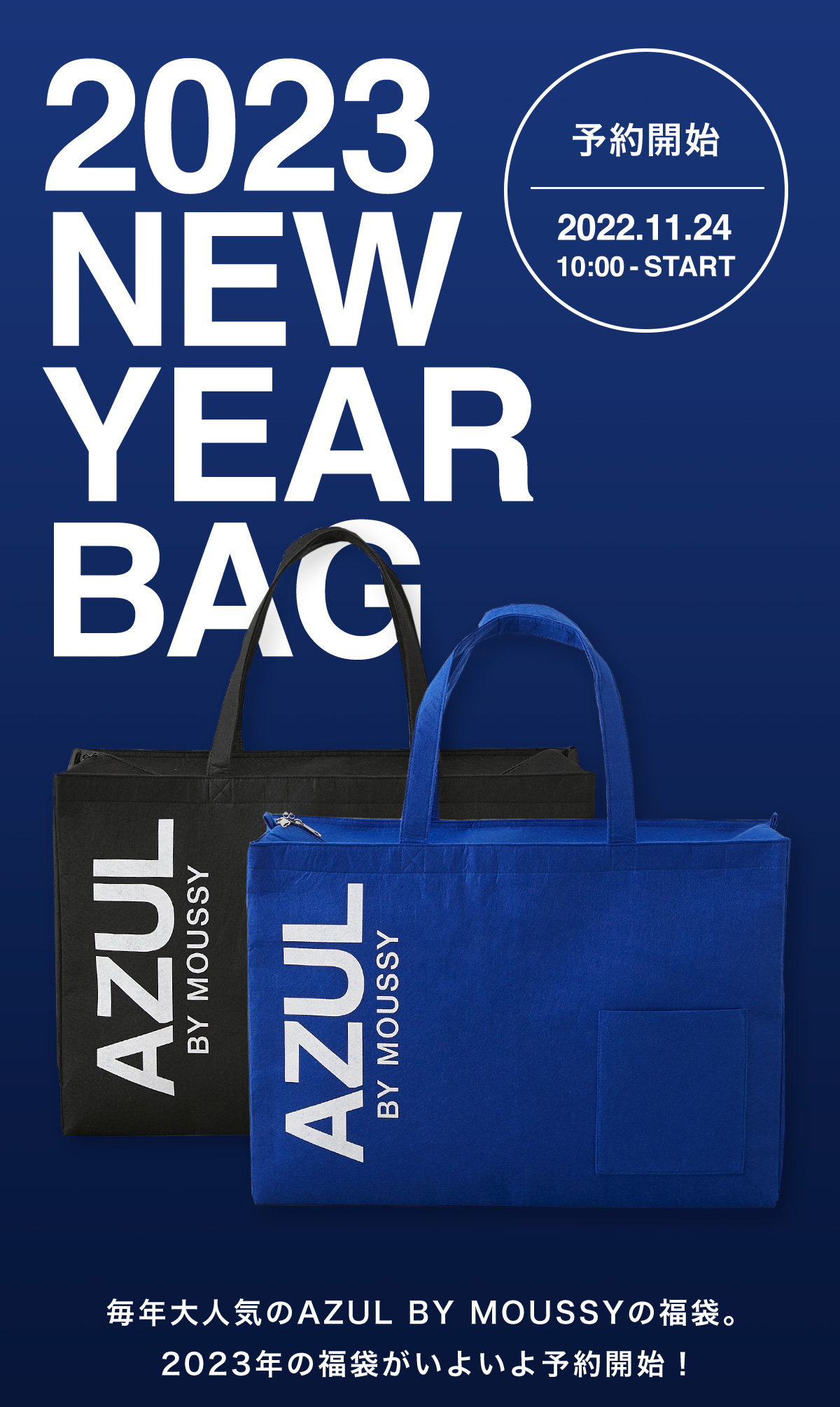 2023 NEW YEAR BAG｜特集コンテンツ｜AZUL BY MOUSSY（アズールバイマウジー）公式通販サイト
