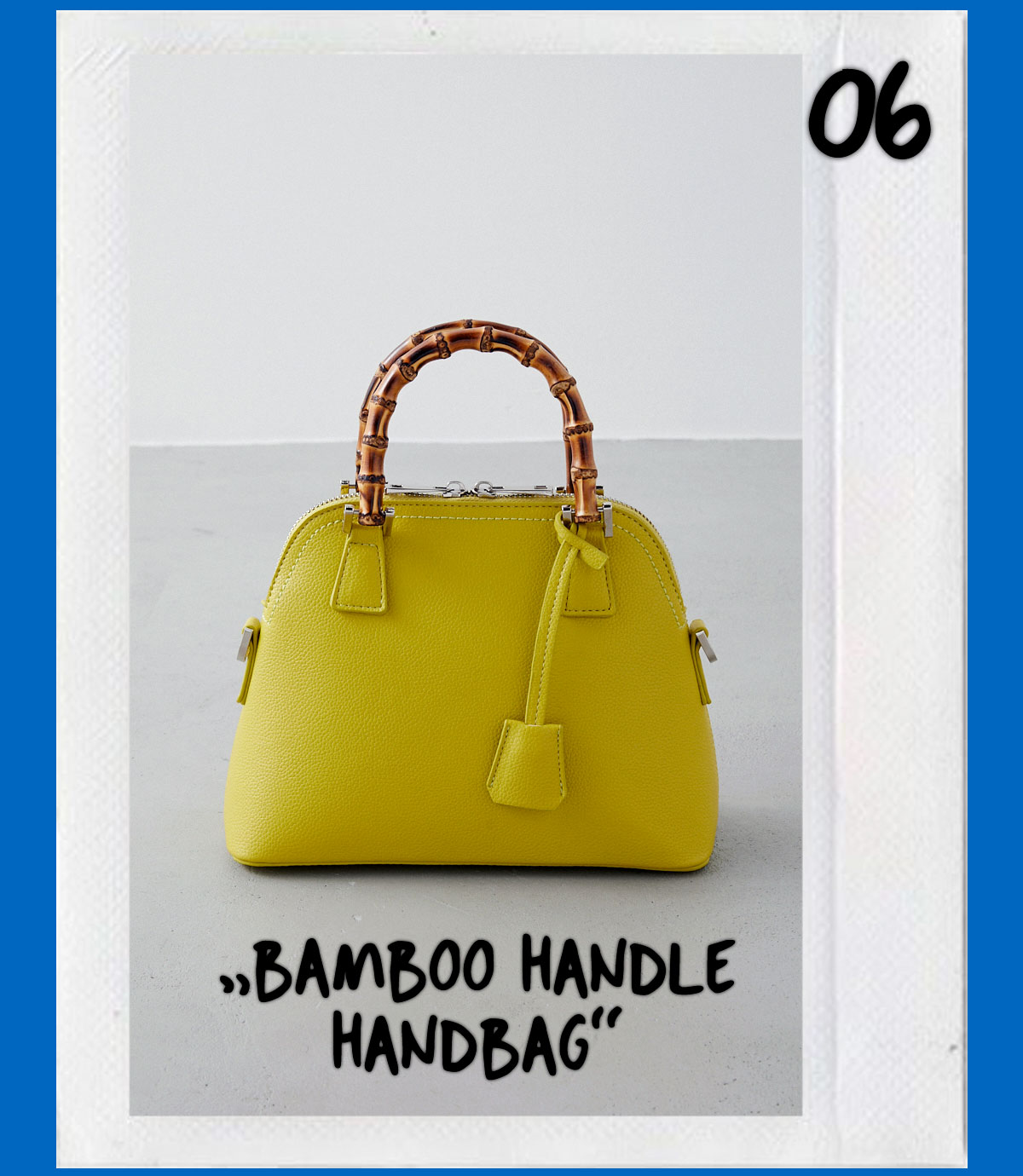 BAMBOO HANDLE HAND BAG