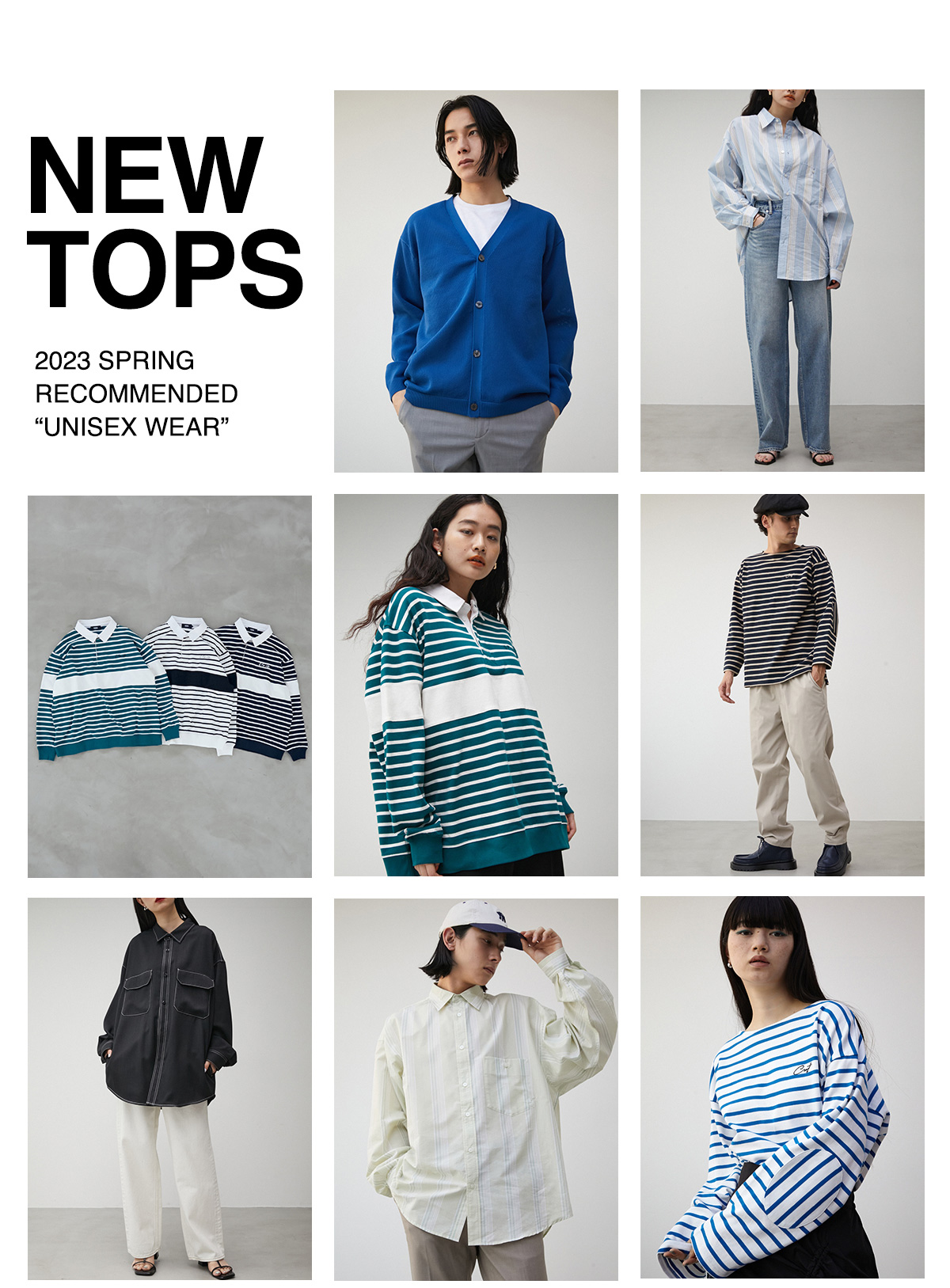 NEW TOPS 2023 SPRING RECOMMENDED ”UNISEX WEAR”