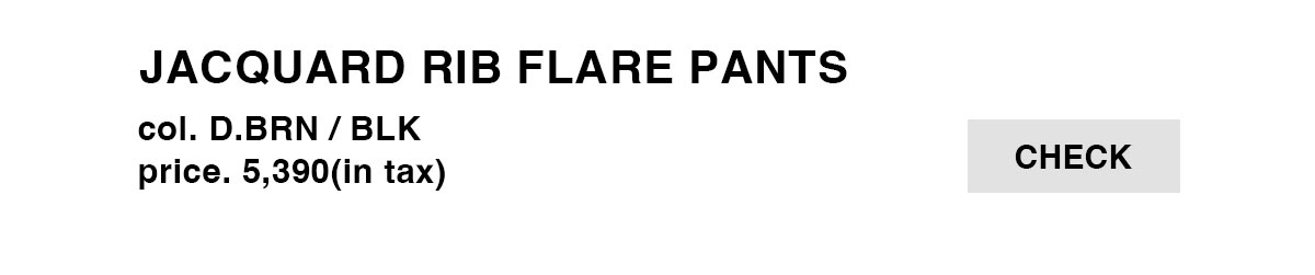 JACQUARD RIB FLARE PANTS