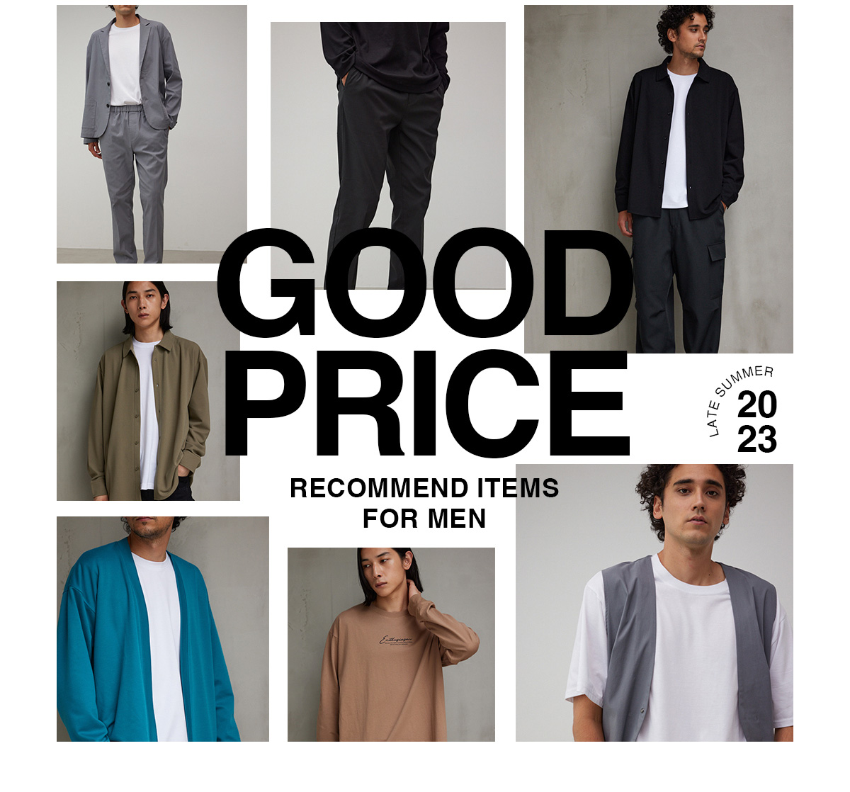 GOOD PRICE RECOMMEND ITEMS FOR MEN LATE SUMMER 2023