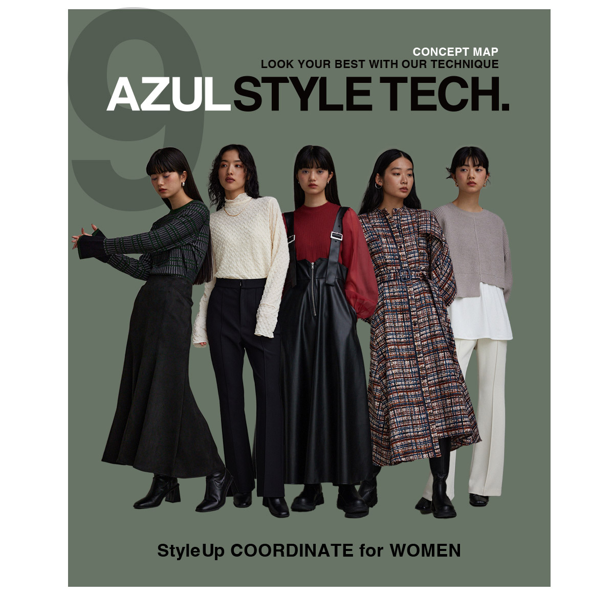 LOOK YOUR BEST WITH OUR TECHNIQUE AZUL STYLE TECH. 9 for MEN／AZUL BY MOUSSY