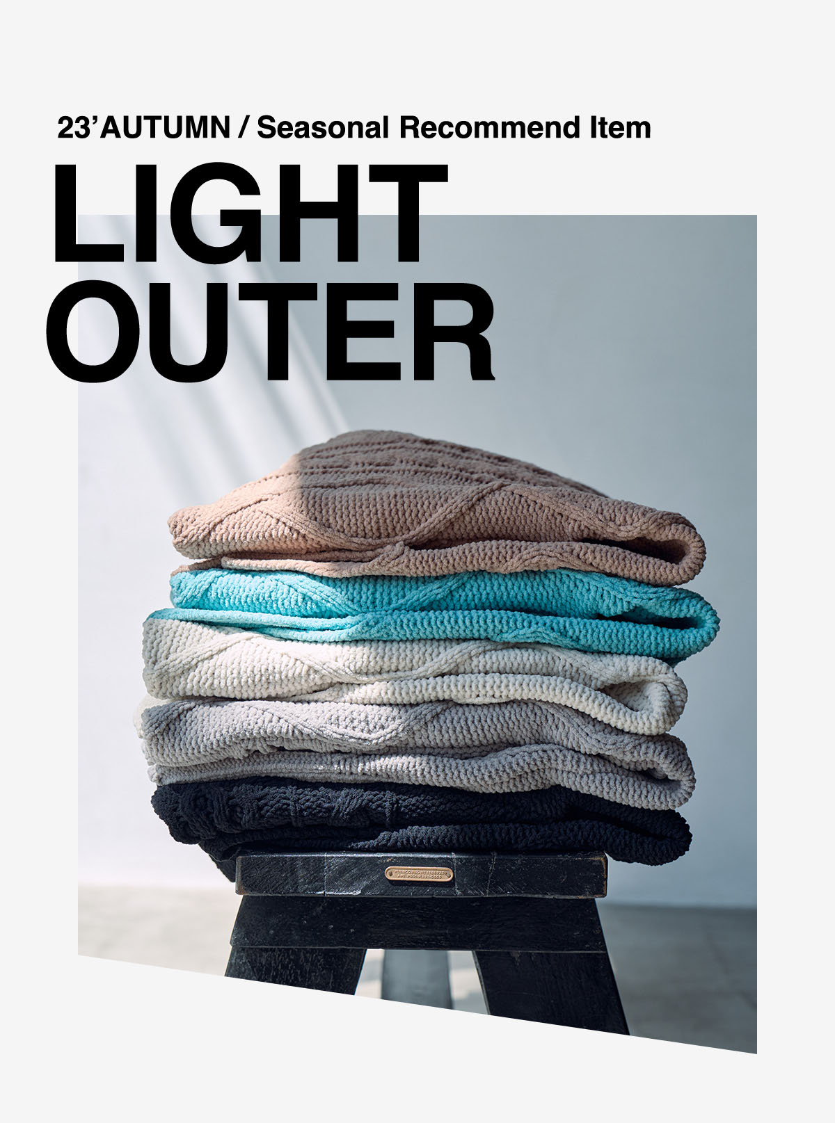 23'AUTUMN/Seasonal Recommend item LIGHT OUTER for MEN