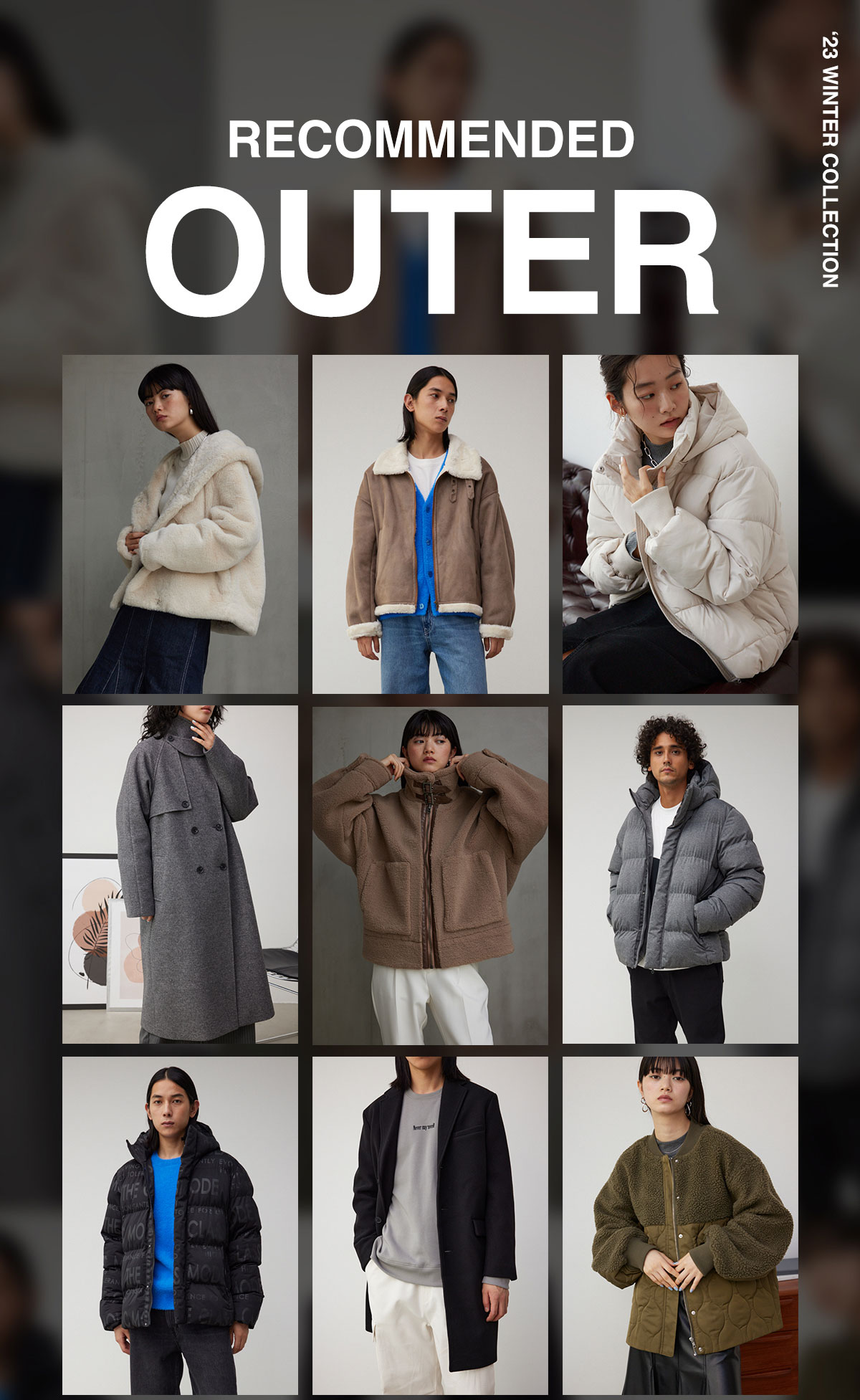 RECOMMENDED OUTER ’23 WINTER COLLECTION  FOR WOMEN