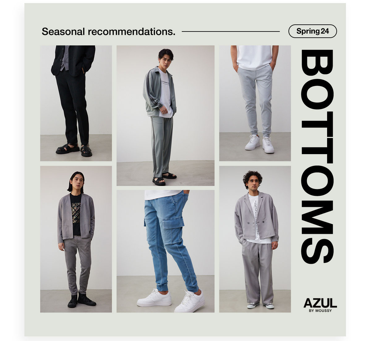 BOTTOMS Seasonal recommendations.Spring24
