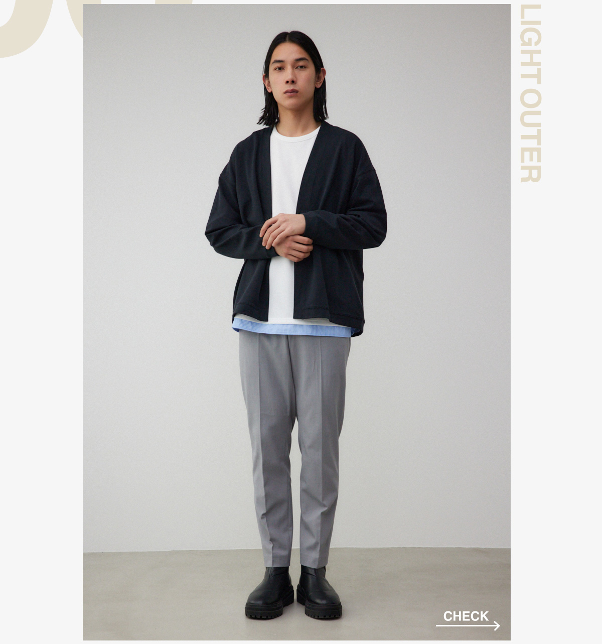 SPRING LIGHT OUTER Seasonal recommendations．For MEN／AZUL BY MOUSSY