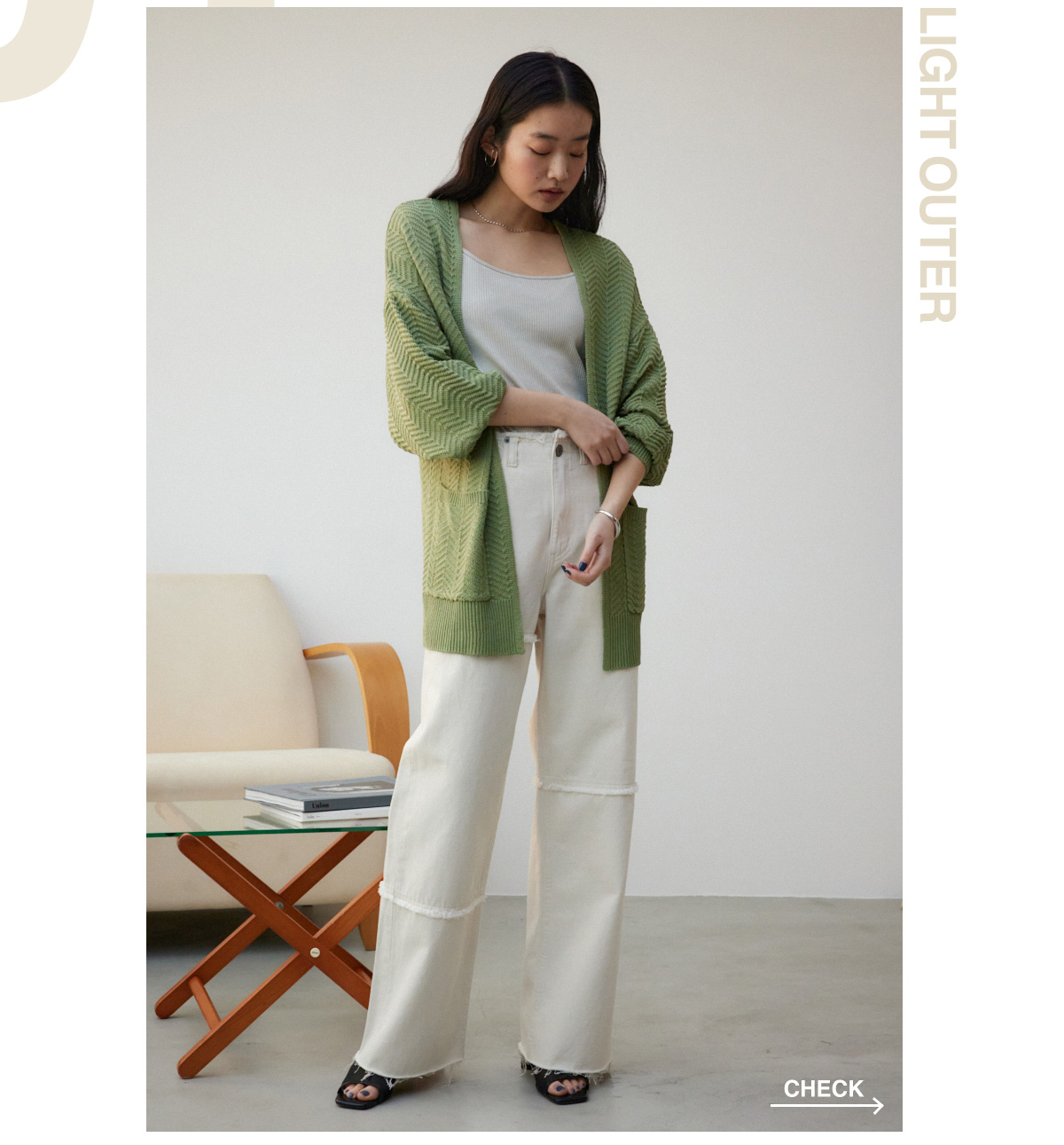 SPRING LIGHT OUTER Seasonal recommendations．For WOMEN／AZUL BY MOUSSY
