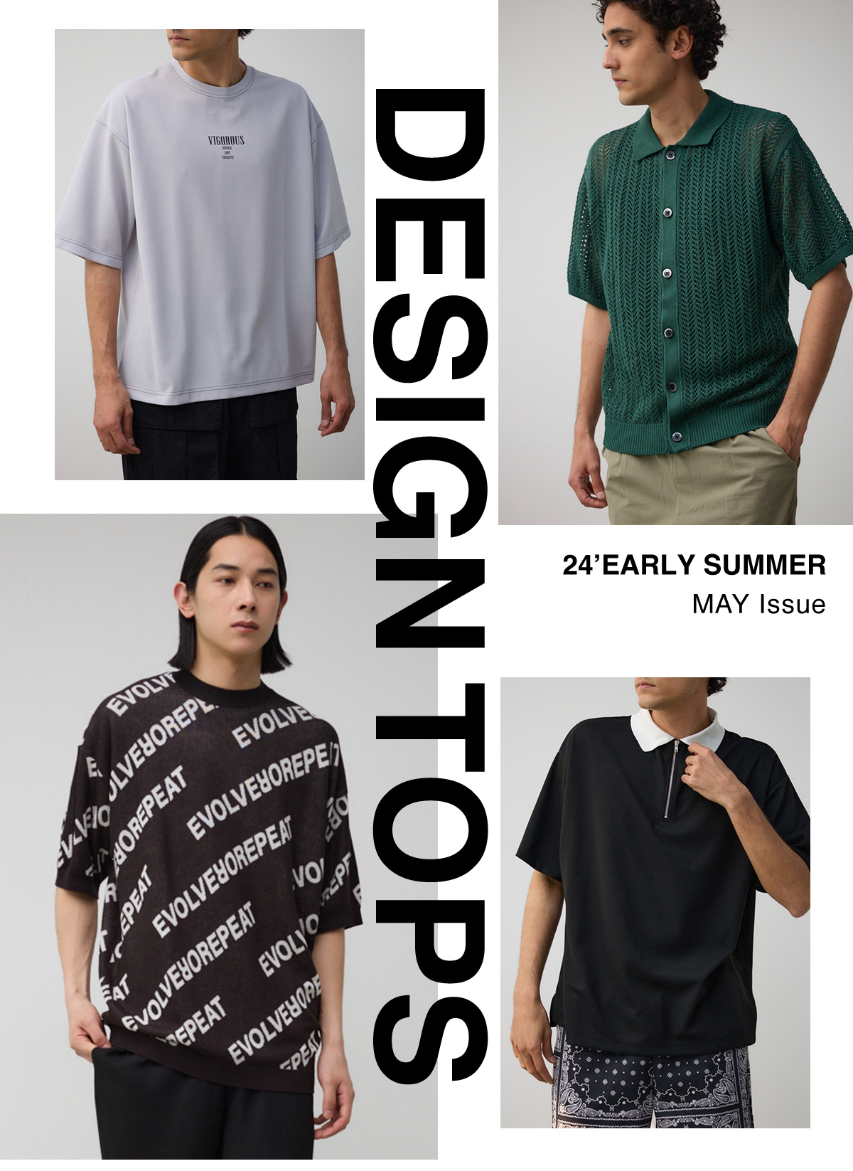 24‘EARLY SUMMER MAY Issue DESIGN TOPS for MEN