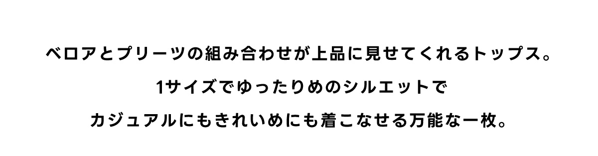 ベロアプリーツトップス