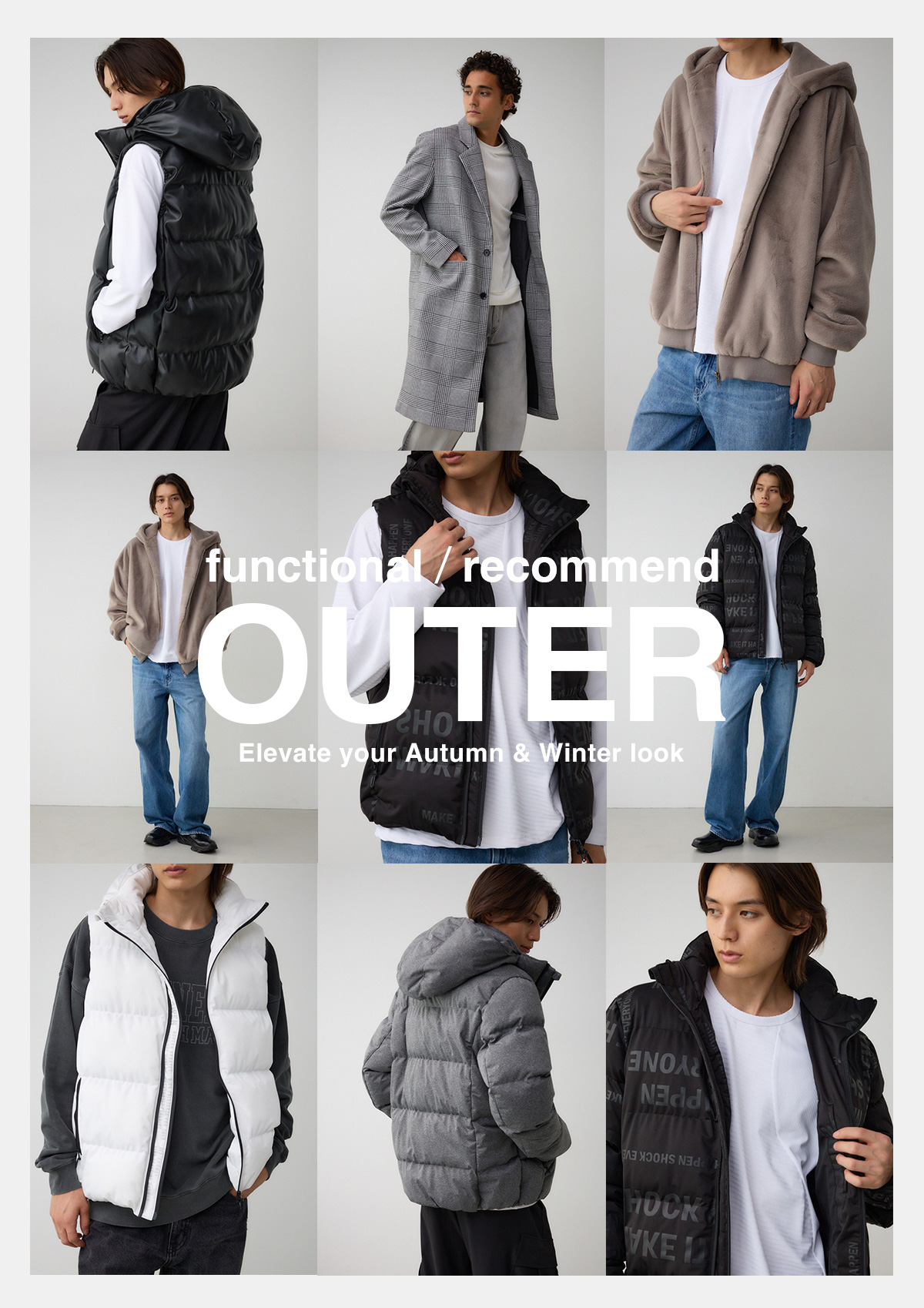 functional / recommend OUTER Elevate your Autumn & Winter look for men