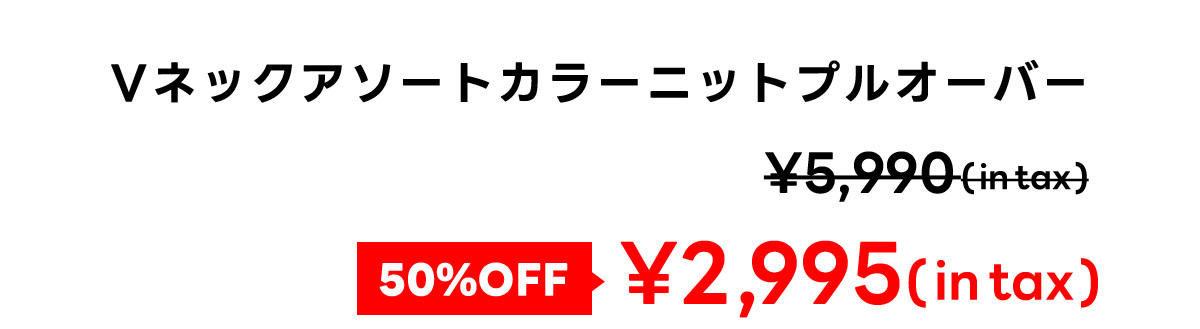 Vネックアソートカラーニットプルオーバー