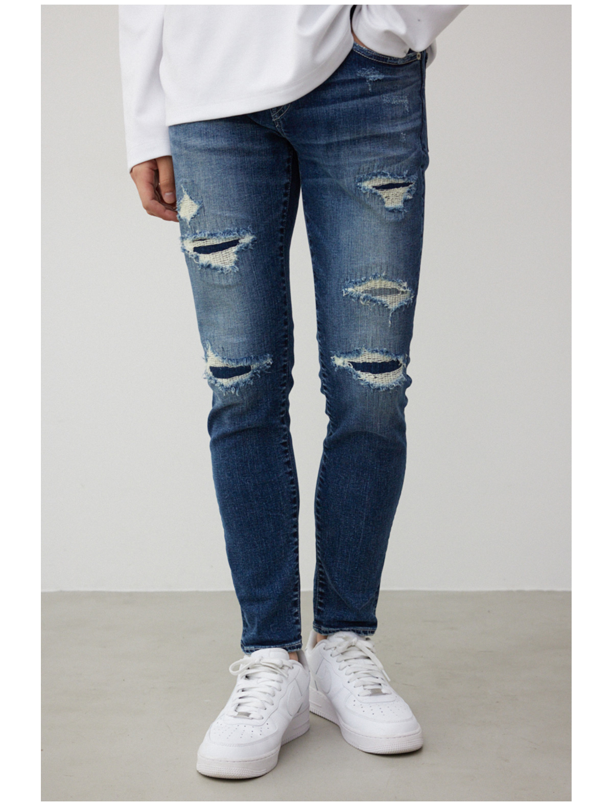 AZUL DENIM リペアスキニー