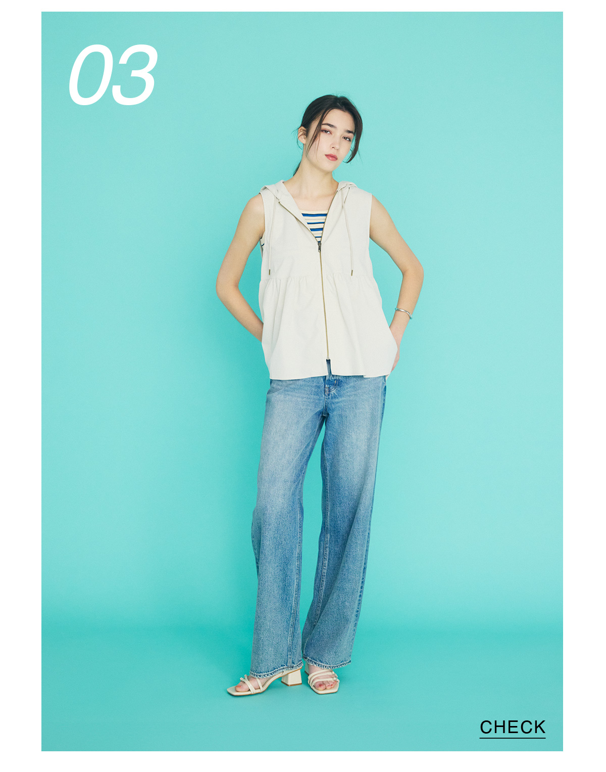 C/T撥水フード付ジップベスト