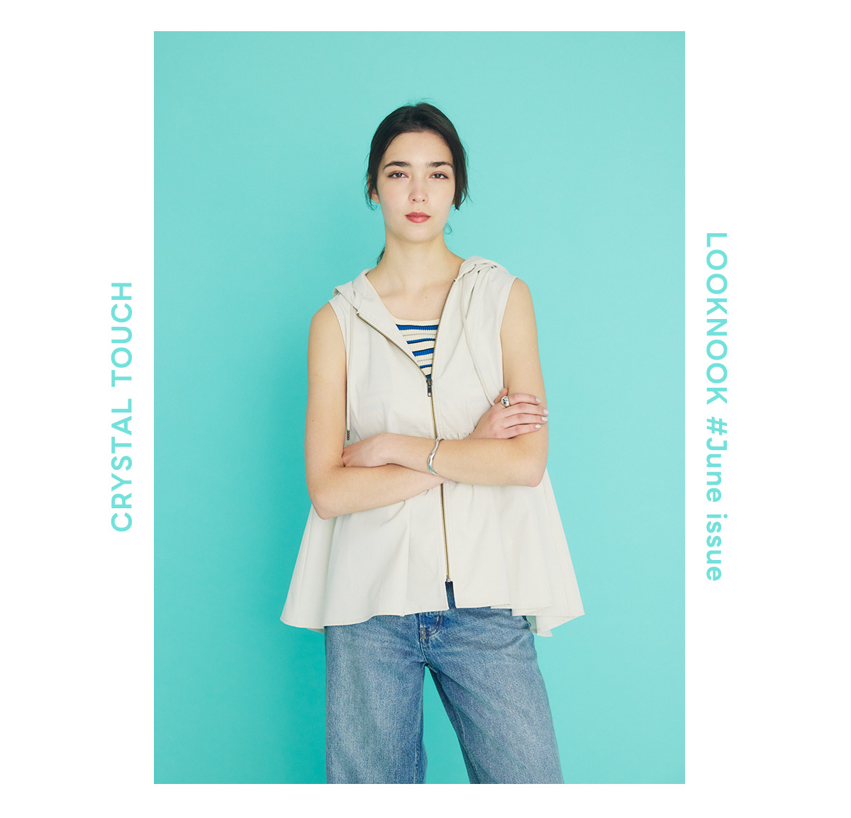 C/T撥水フード付ジップベスト