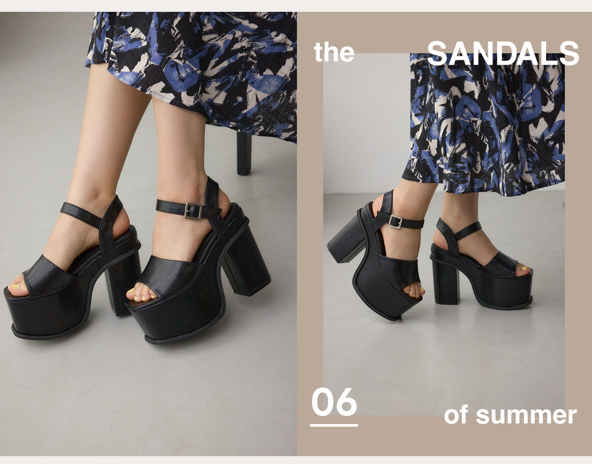 プラットフォームサンダル