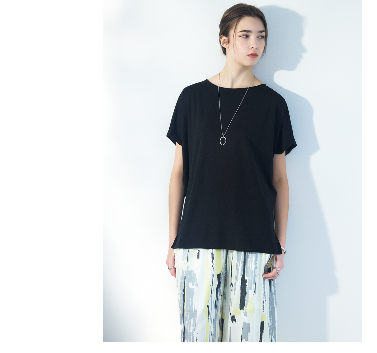 C/Tシャーベットフレアスリーブトップス