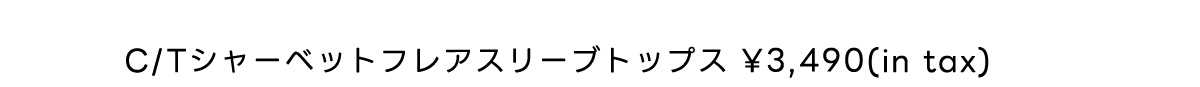 C/Tシャーベットフレアスリーブトップス