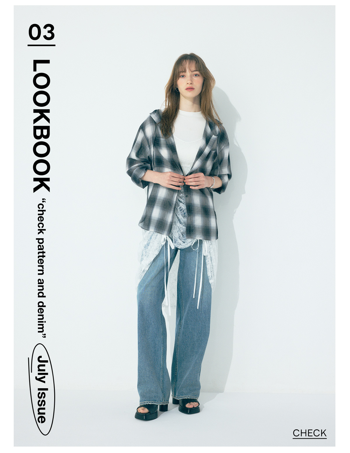 2025 SUMMER LOOKBOOK“check pattern and denim”July Issue for WOMEN