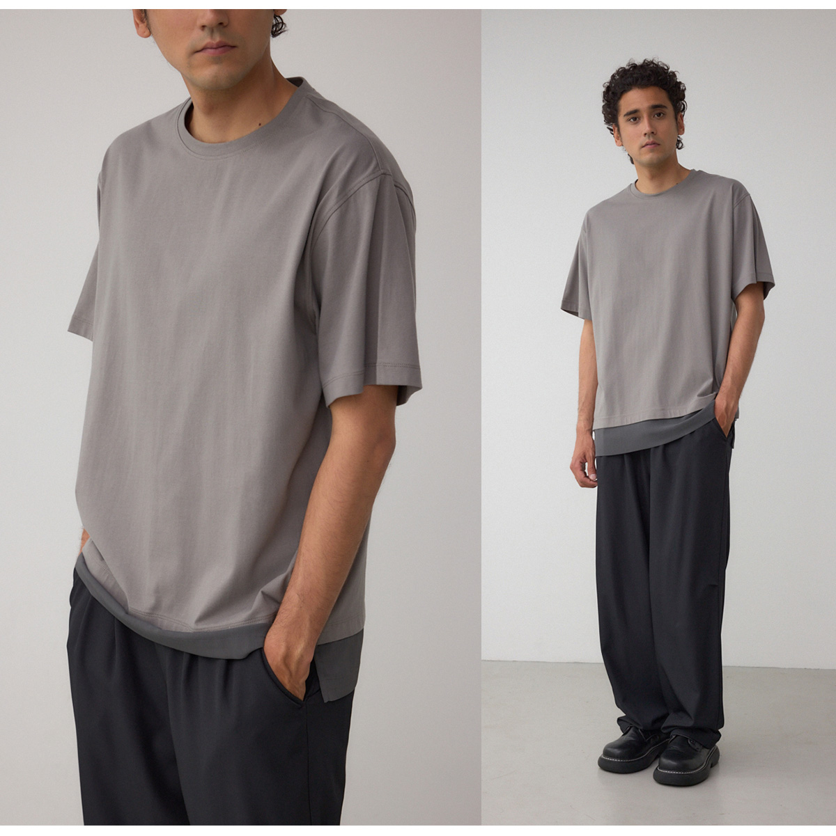 楊柳レイヤードTシャツ