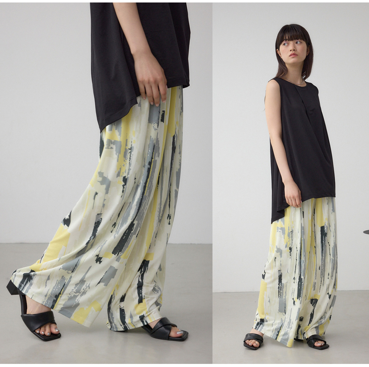 C/Tシャーベットワイドパンツ