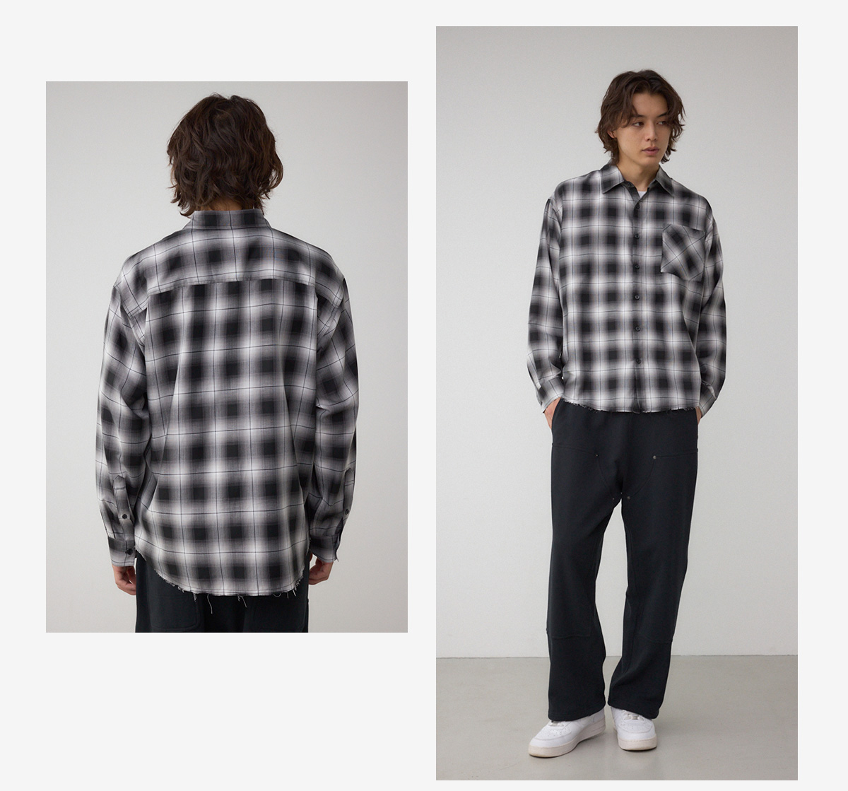 C/Tライトオンブレーチェックシャツ