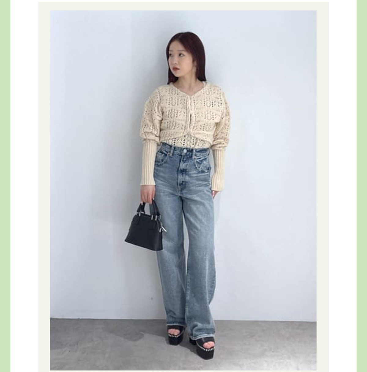 【堀田茜さん着用アイテム】AZUL DENIM ハイウエストワイドデニム