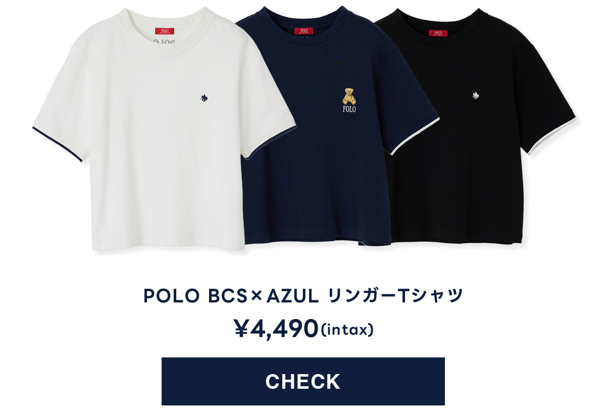 【POLO BCS×AZUL】ﾘﾝｶﾞｰTｼｬﾂ