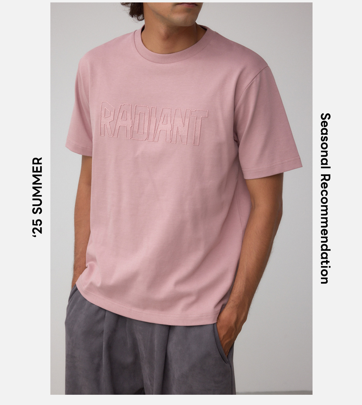 3D刺繍半袖トップス