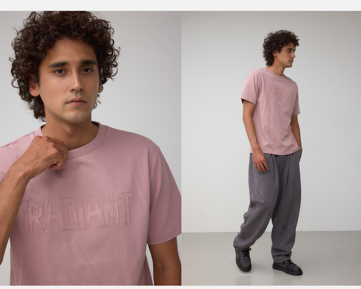 3D刺繍半袖トップス