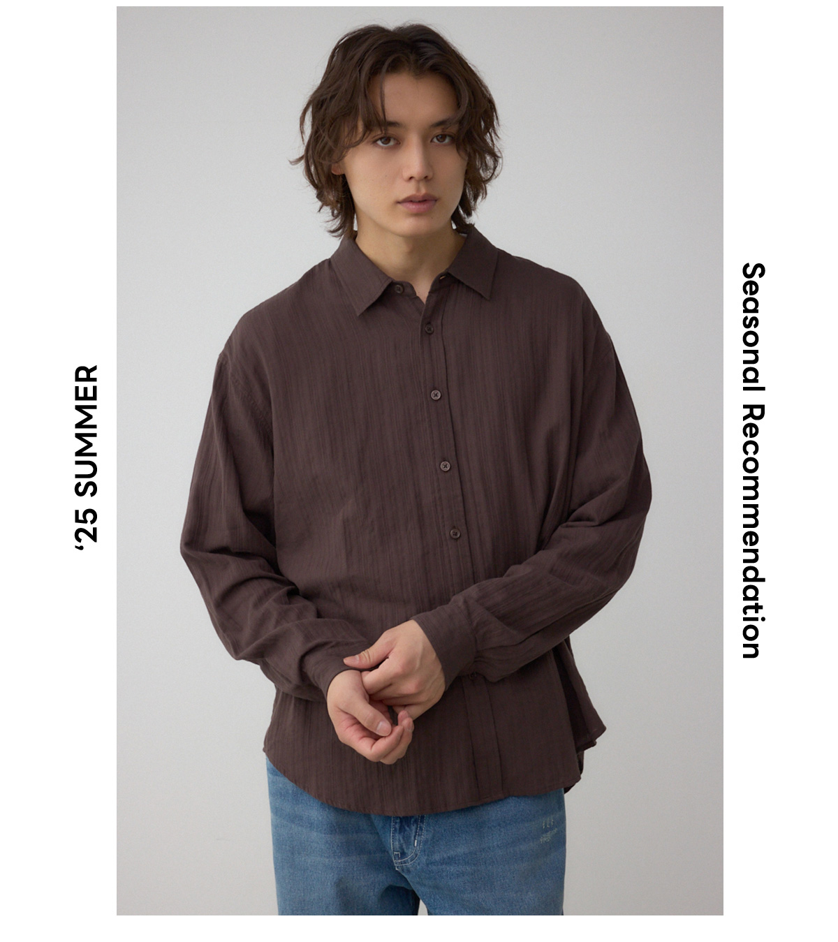 ベーシックレースラインシャツ