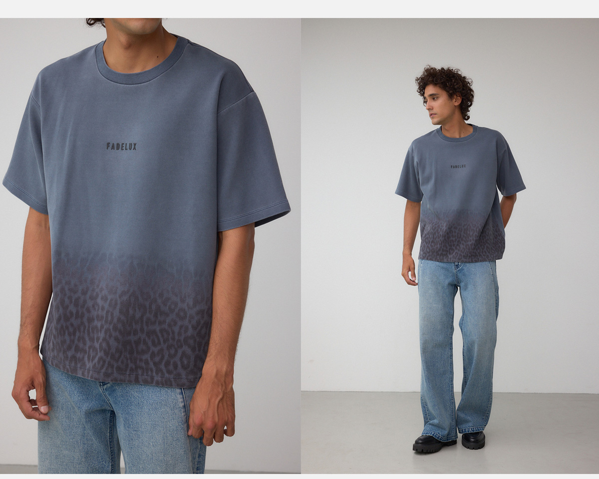 グラデーションレオパードTシャツ