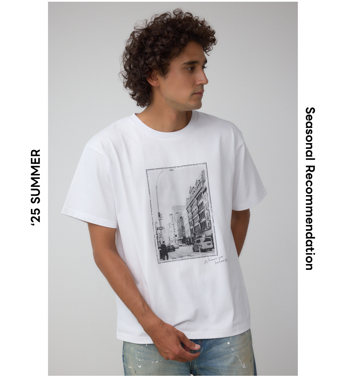 モノクロームストリートTシャツ