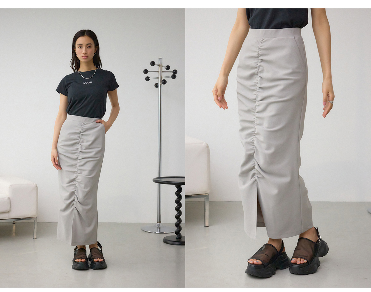 ギャザーナロースカート