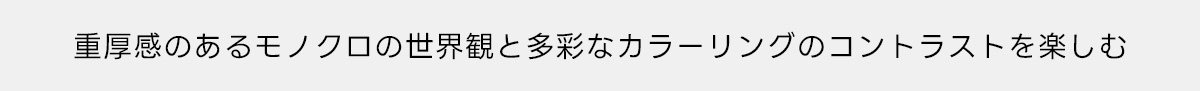 現代的なモードの世界観を演出