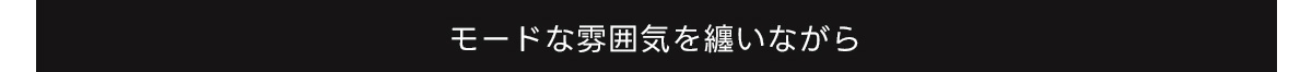 モードな雰囲気を纏いながら