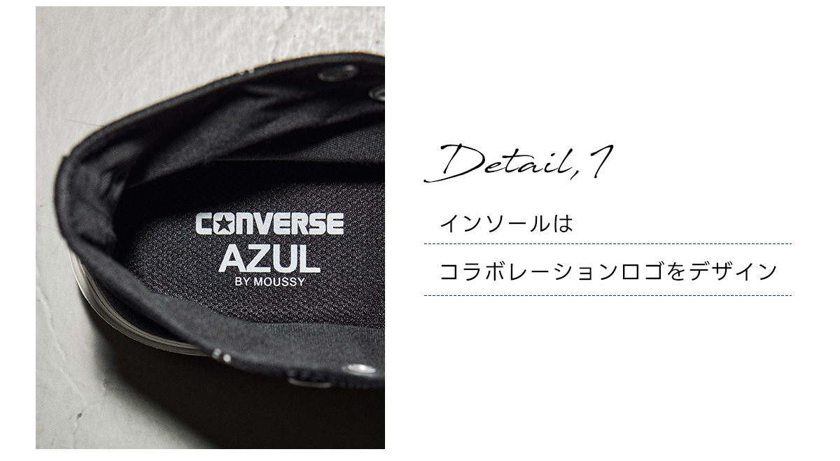 Detail1／インソールはコラボレーションロゴをデザイン