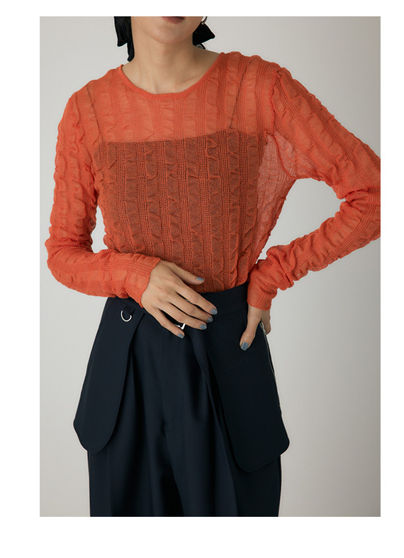 【crie conforto】シャーリングシアーニット