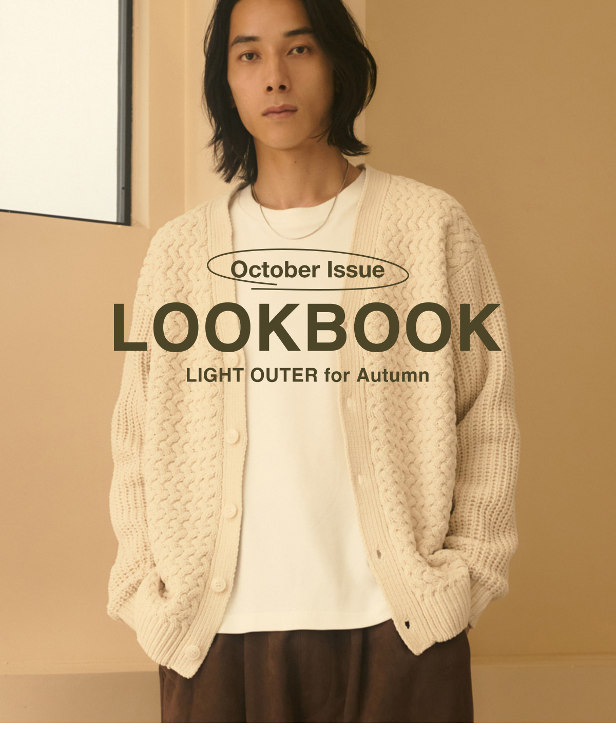 October Issue  LOOKBOOK LIGHT OUTER for Autumn for MEN