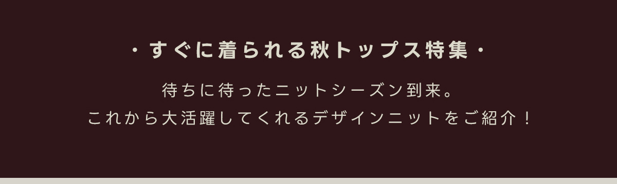待ちに待ったニットシーズン到来。これから大活躍してくれるデザインニットをご紹介！