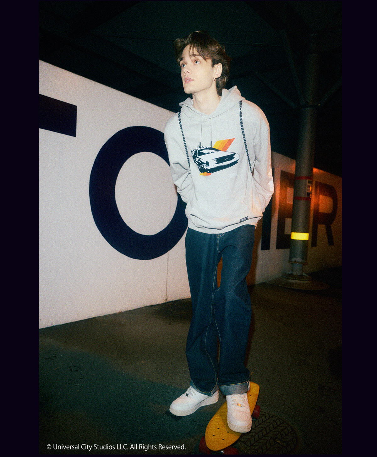 BTTF×AZUL カラーフロッキーフーディー