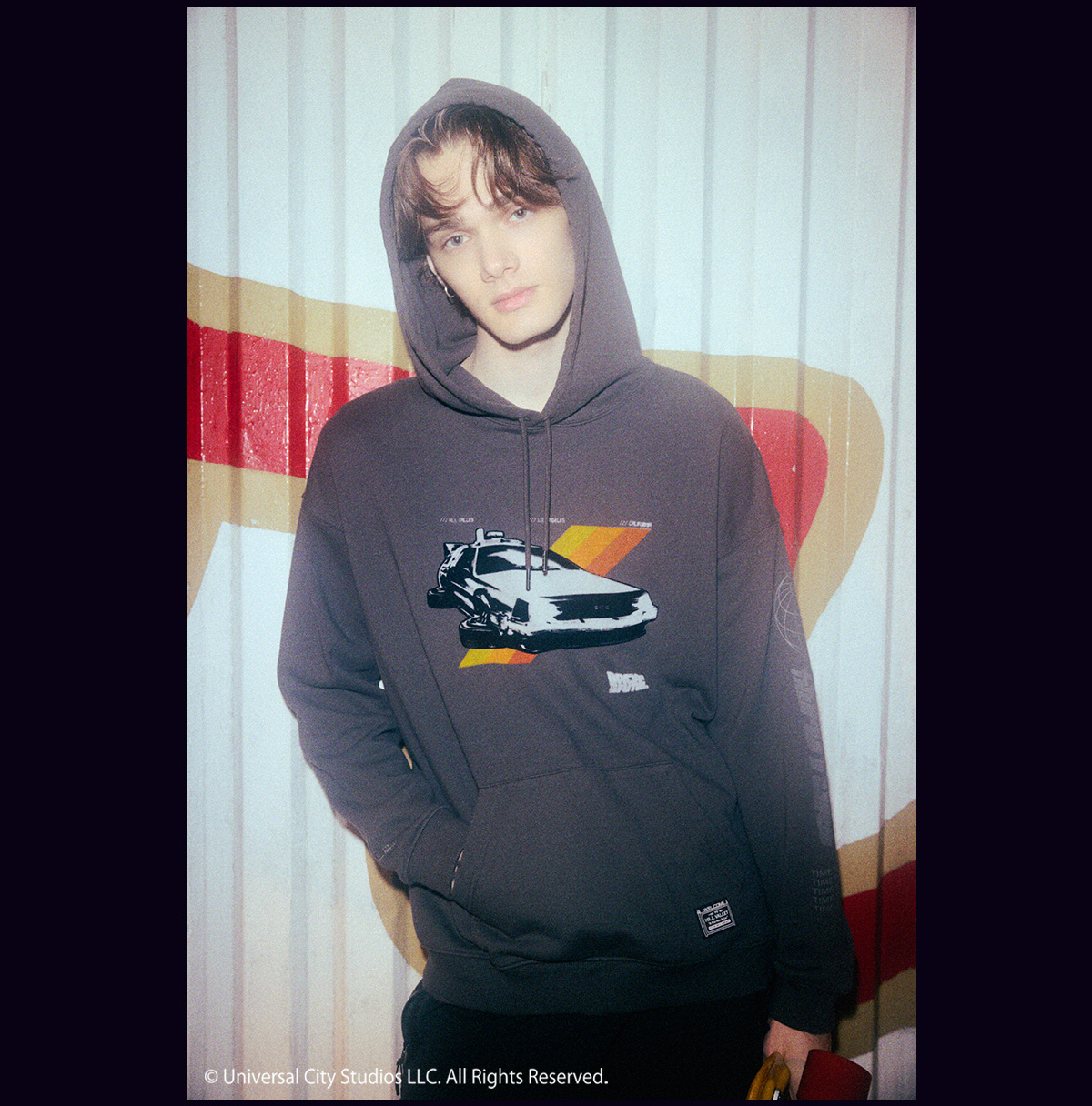 BTTF×AZUL カラーフロッキーフーディー