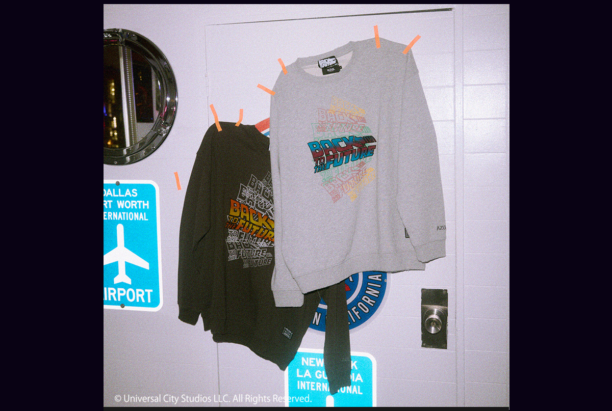 BTTF×AZUL カラーフロッキープルオーバー