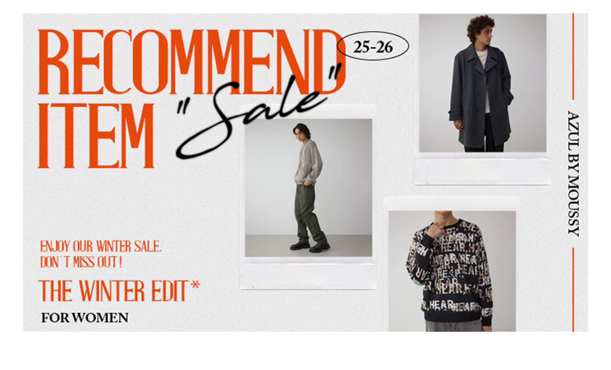 AZUL BY MOUSSY（アズールバイマウジー） | MUST HAVE ITEM | January ／ New Arrivals for MEN