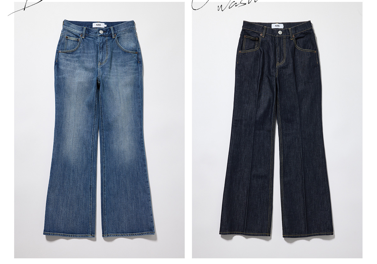 AZUL BY MOUSSY（アズールバイマウジー） | NEW JEANS vol.2 AZUL DENIM ／ Center Press Flare Denim forWOMEN