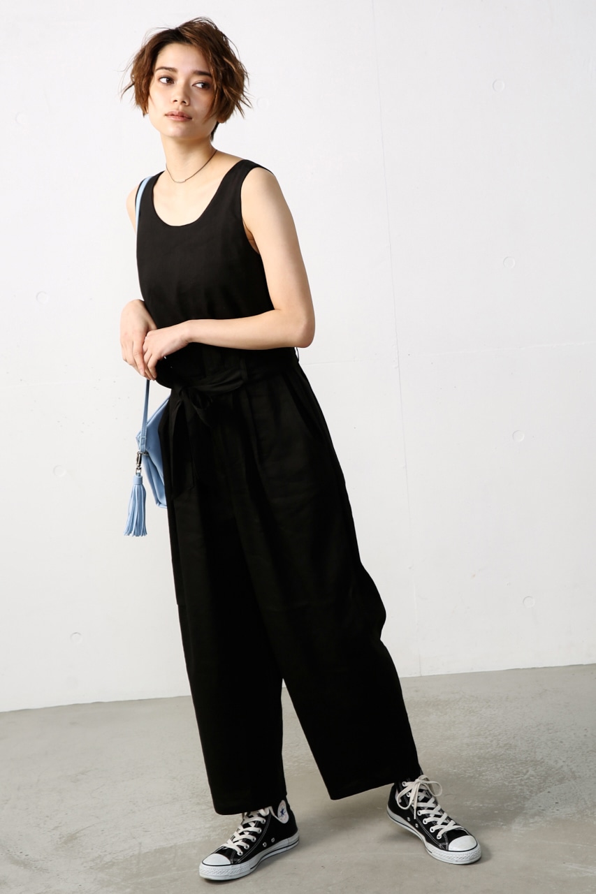 《6/25(日)までTIMESALE》【AZUL by moussy】綿麻オールインワン
