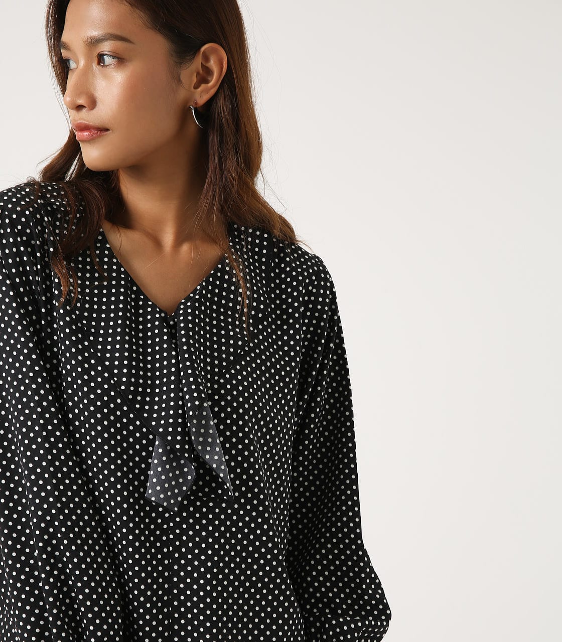 ドットフリルカラーブラウス Azul By Moussy アズールバイマウジー