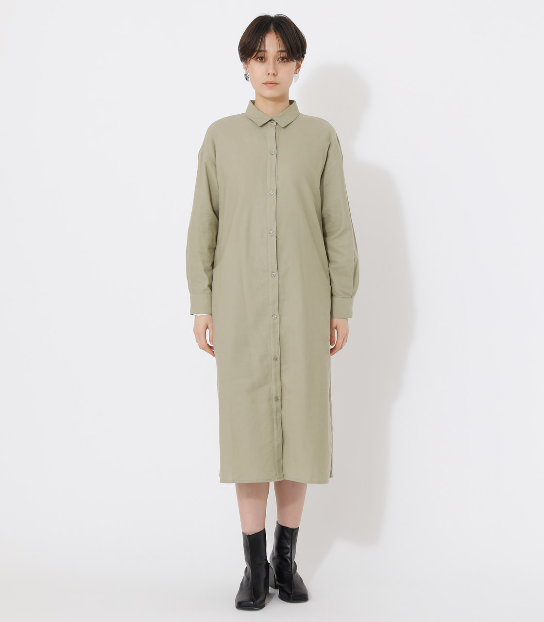 LONG SHIRT ONEPIECE/ロングシャツワンピース｜AZUL BY MOUSSY（アズールバイマウジー）公式通販サイト