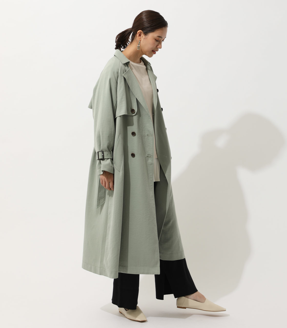 1月9日(火)8:59まで期間限定価格】ONE FLAP TRENCH COAT/ワンフラップ