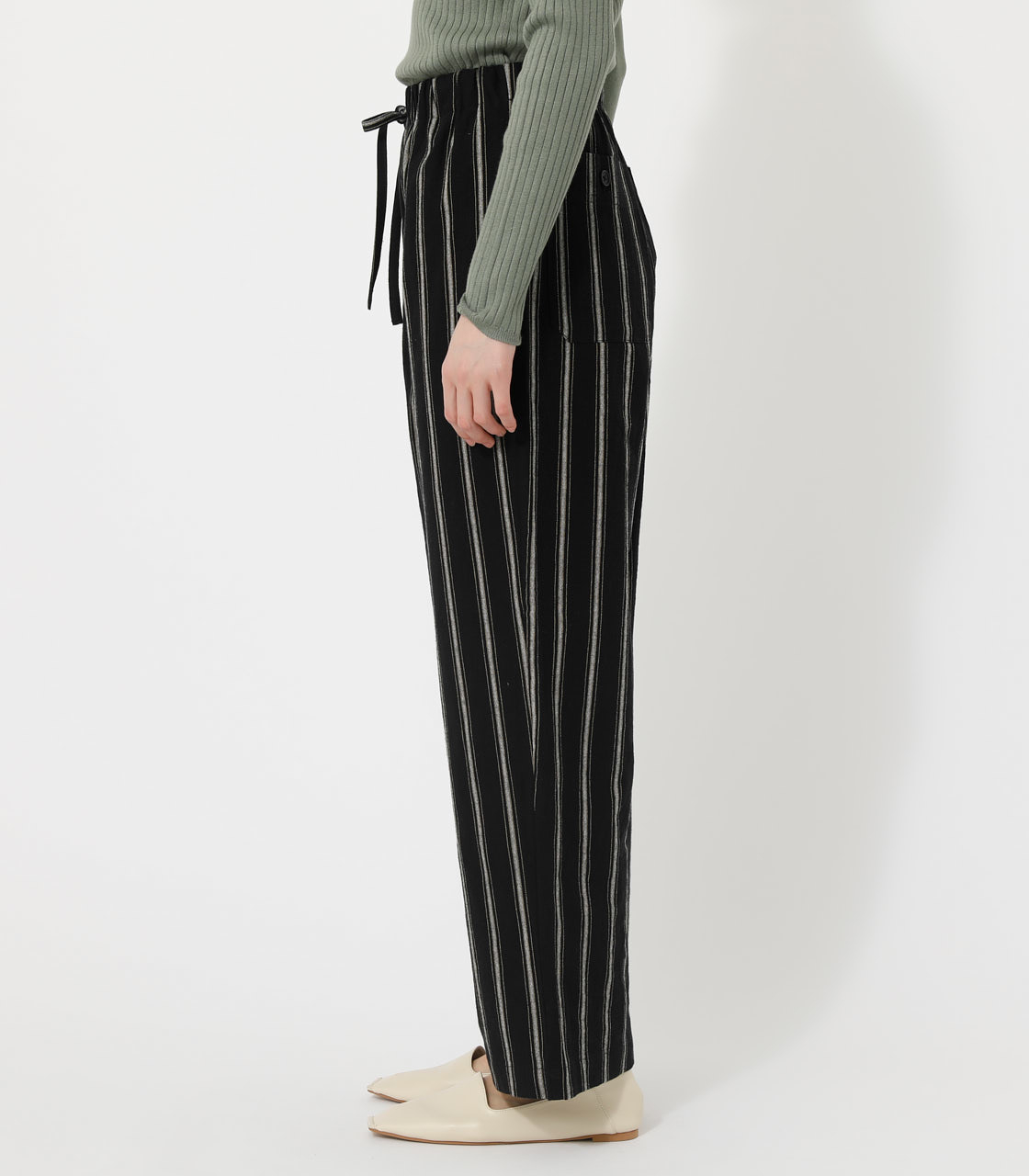 STRIPE EASY WIDE PANTS/ストライプイージーワイドパンツ｜AZUL BY