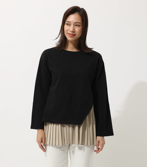 LAYER PLEATS COMBI TOP/レイヤードプリーツコンビトップ 詳細画像